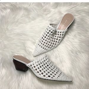Zara white mules sz 40